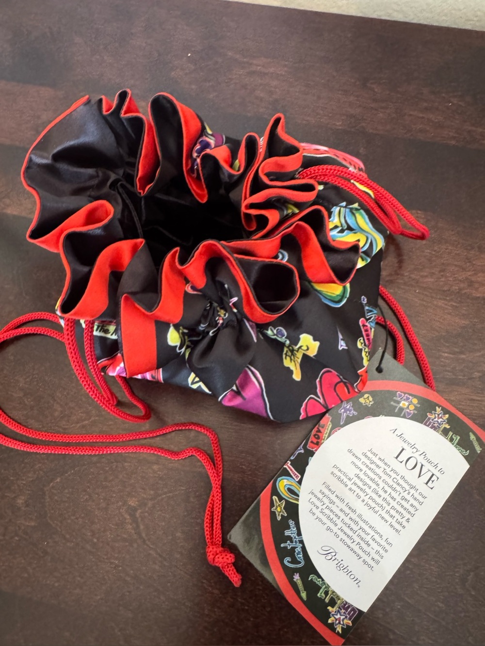 Brighton Love Scribble Jewelry Pouch New with tags